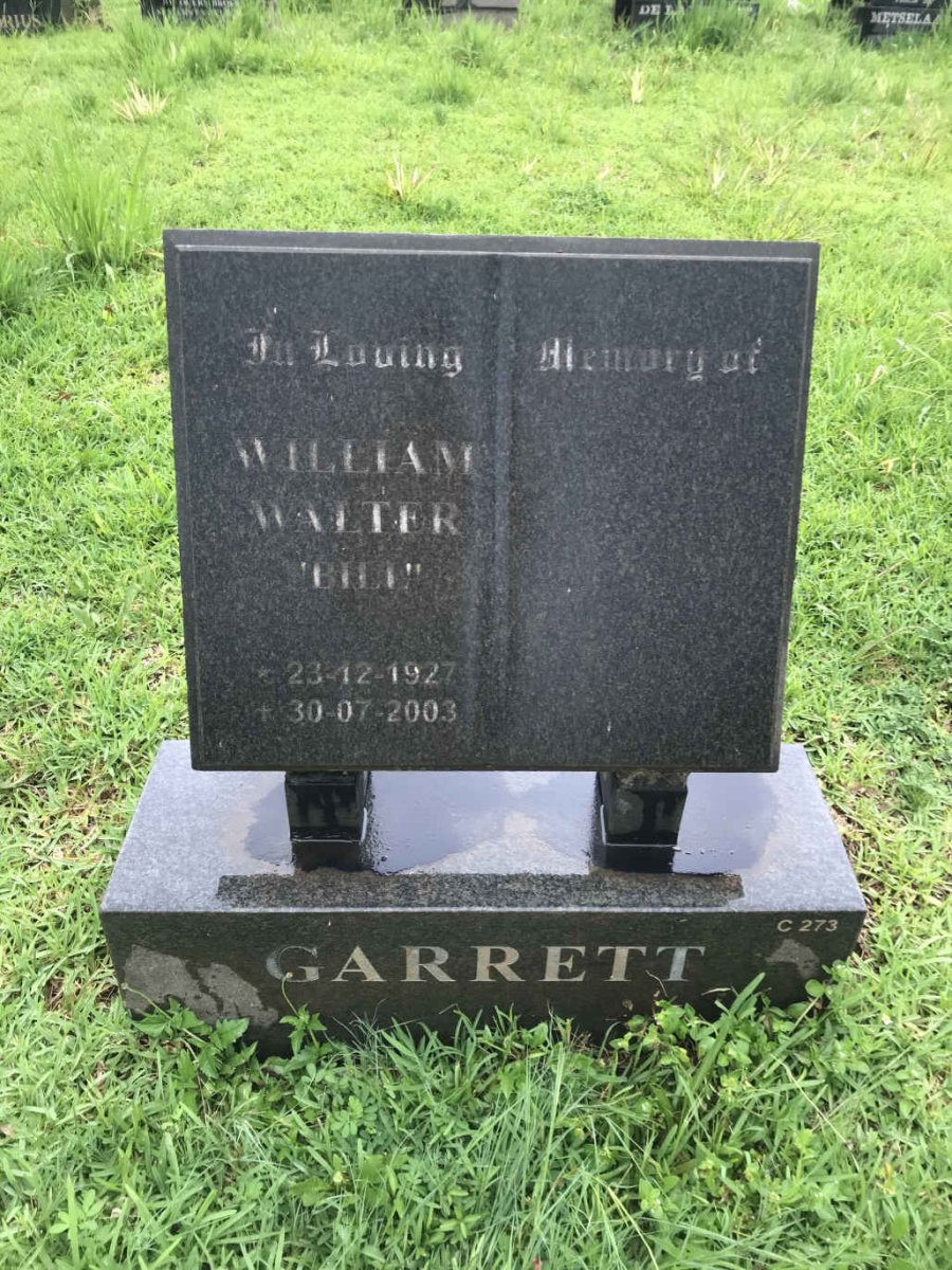 GARRETT William Walter 1927-2003