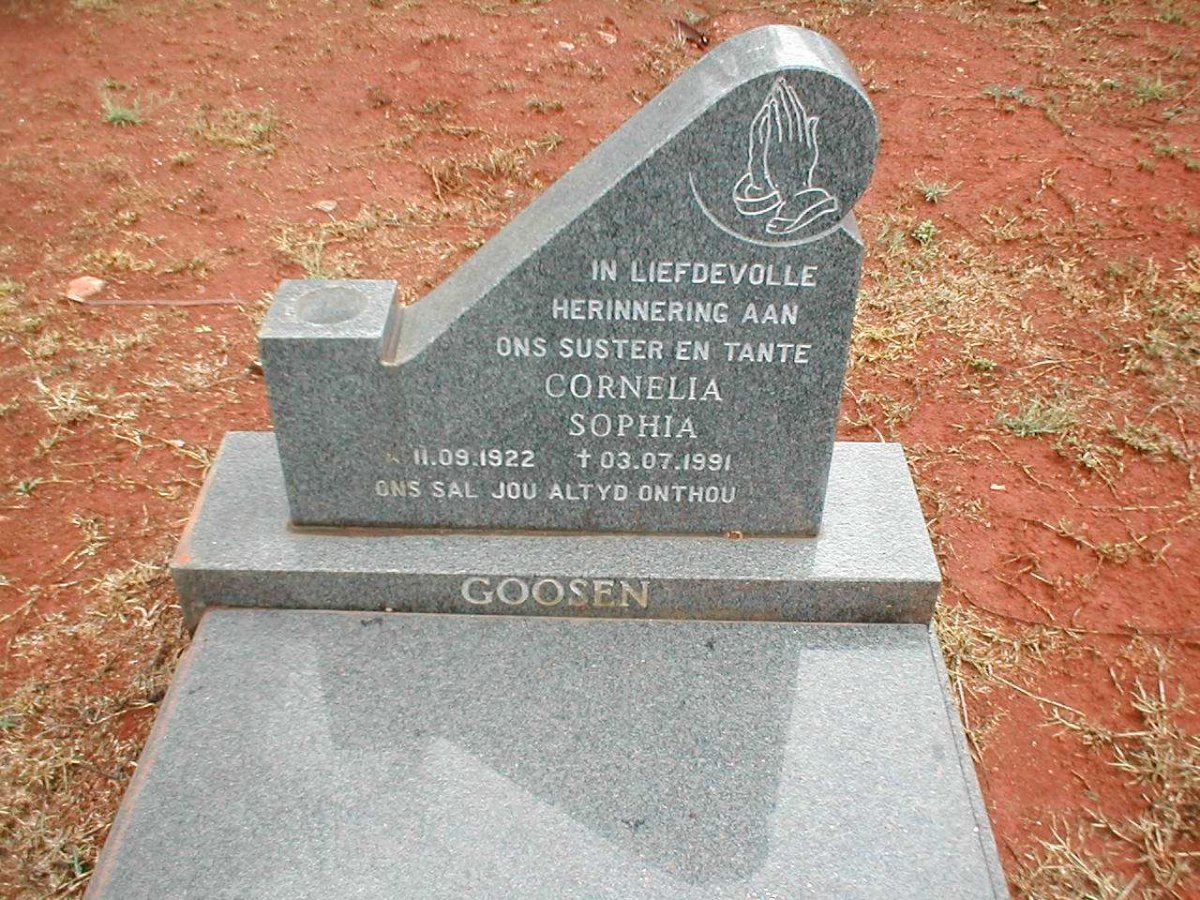 GOOSEN Cornelia Sophia 1922-1991