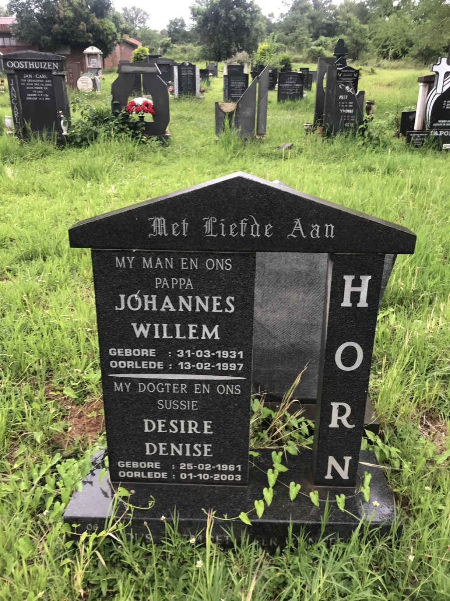 HORN Johannes Willem 1931-1997 :: HORN Desire Denise 1961-2003