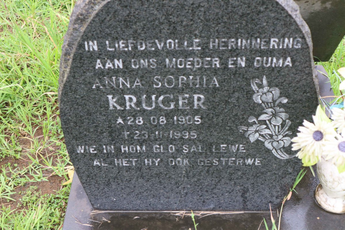 KRUGER Anna Sophia 1905-1995
