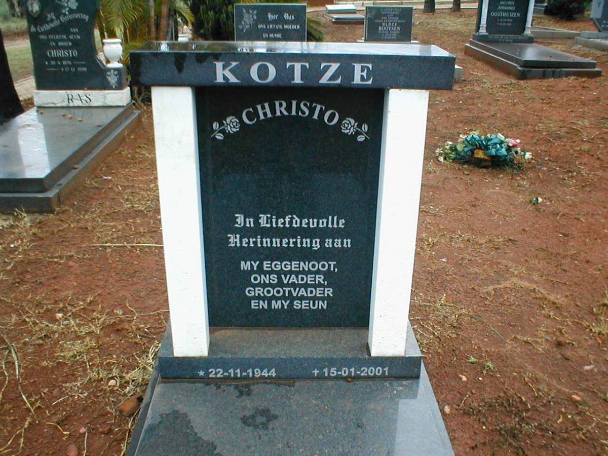 KOTZE Christo 1944-2001