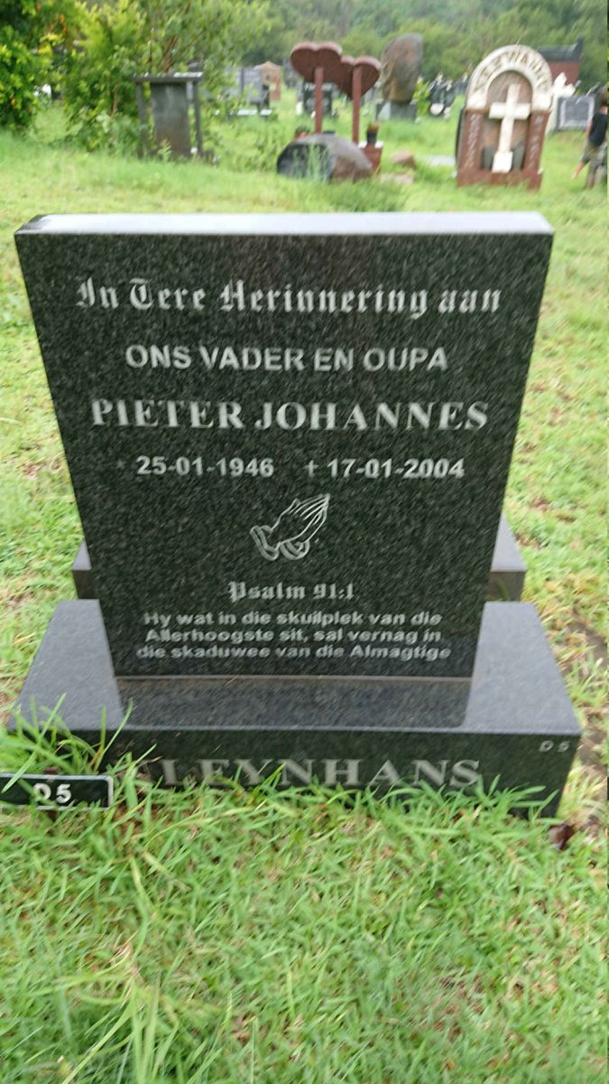 KLEYNHANS Pieter Johannes 1946-2004