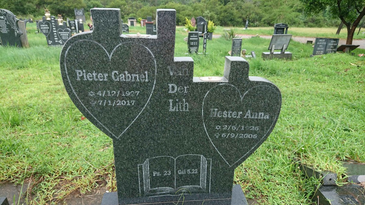 LITH Pieter Gabriel, van der 1927-2017 &amp; Hester Anna 1926-2006
