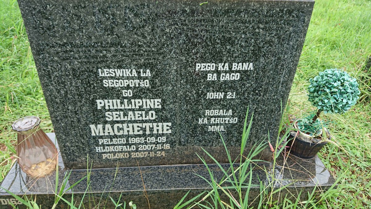 MACHETHE Phillipine Selaelo 1963-2007