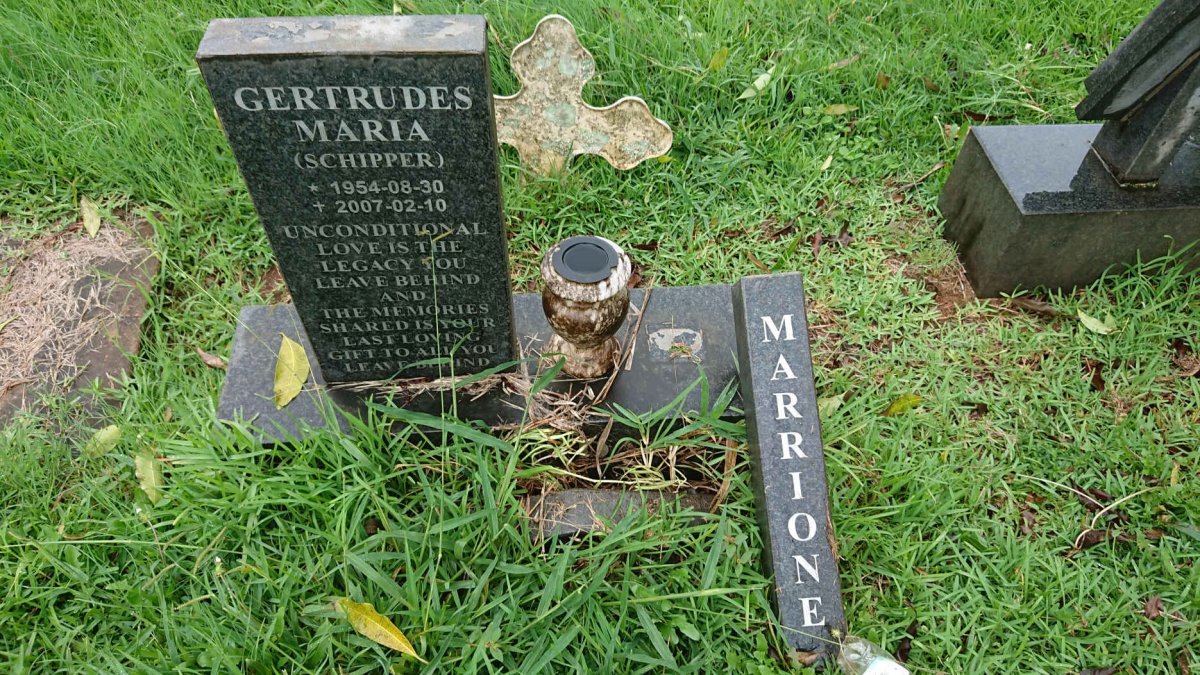MARRIONE Gertrudes Maria nee SCHIPPER 1954-2007