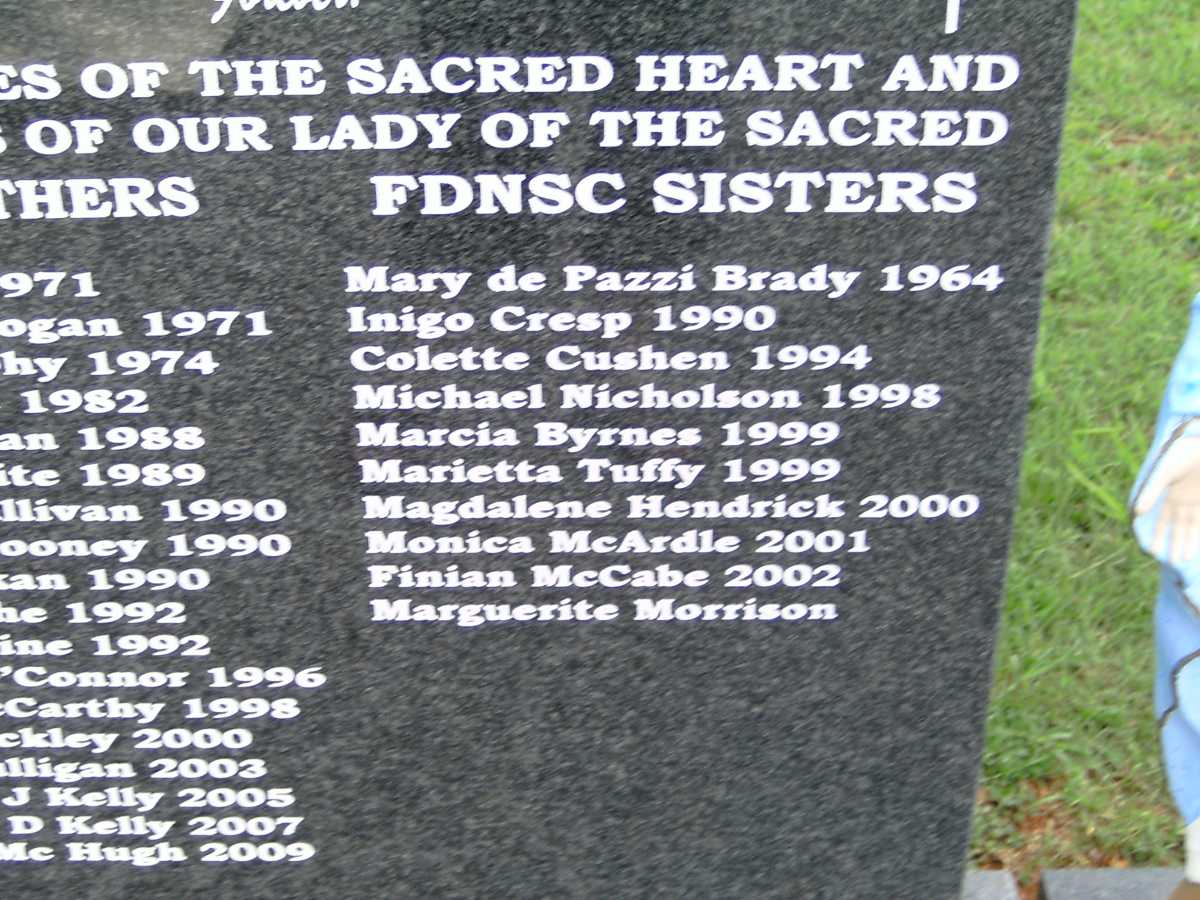 Memorial for the Missionaries of the Sacred Heart and Daughters of our Lady of the Sacred Heart
