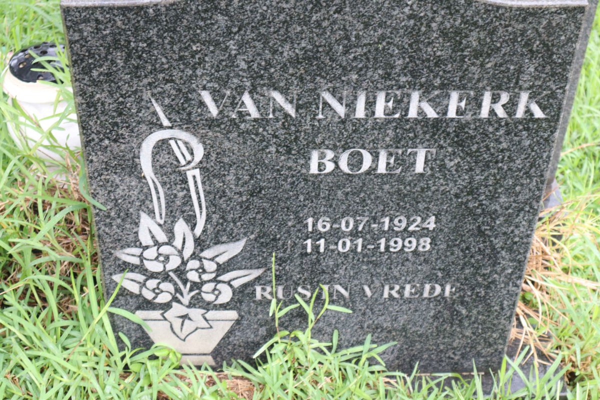 NIEKERK Boet, van 1924-1998