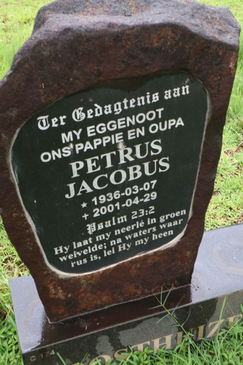 OOSTHUIZEN Petrus Jacobus 1936-2001