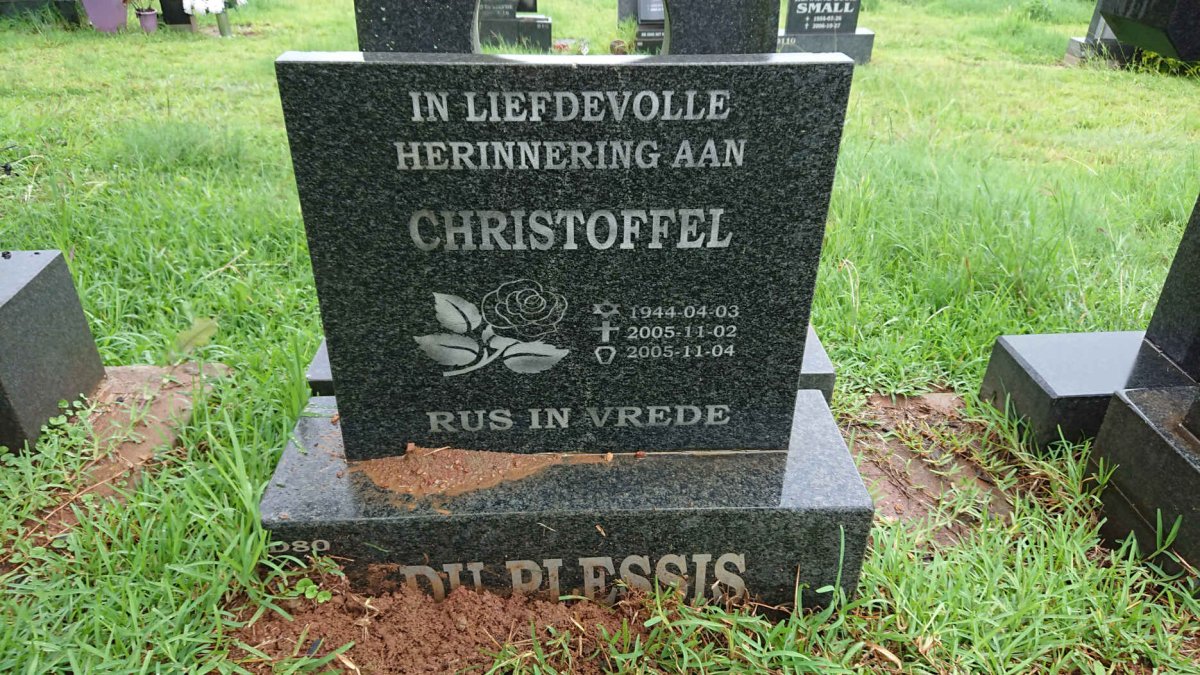 PLESSIS Christoffel, du 1944-2005