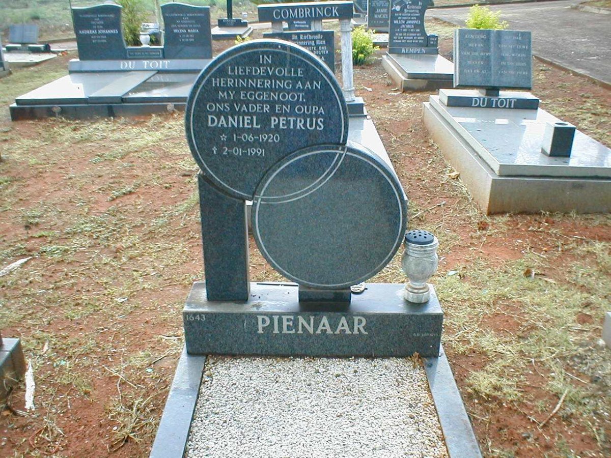 PIENAAR Daniel Petrus 1920-1991