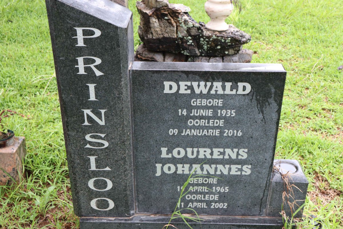 PRINSLOO Dewald 1935-2016 :: PRINSLOO Lourens Johannes 1965-2002