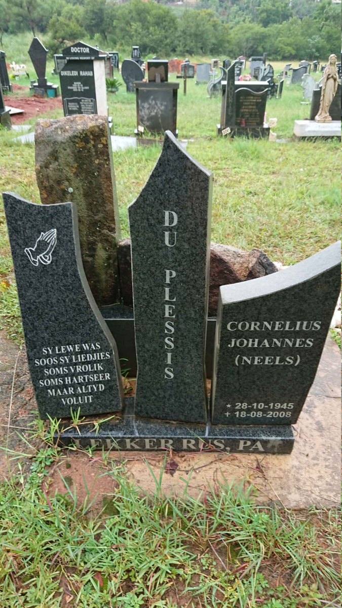 PLESSIS Cornelius Johannes, du 1945-2008