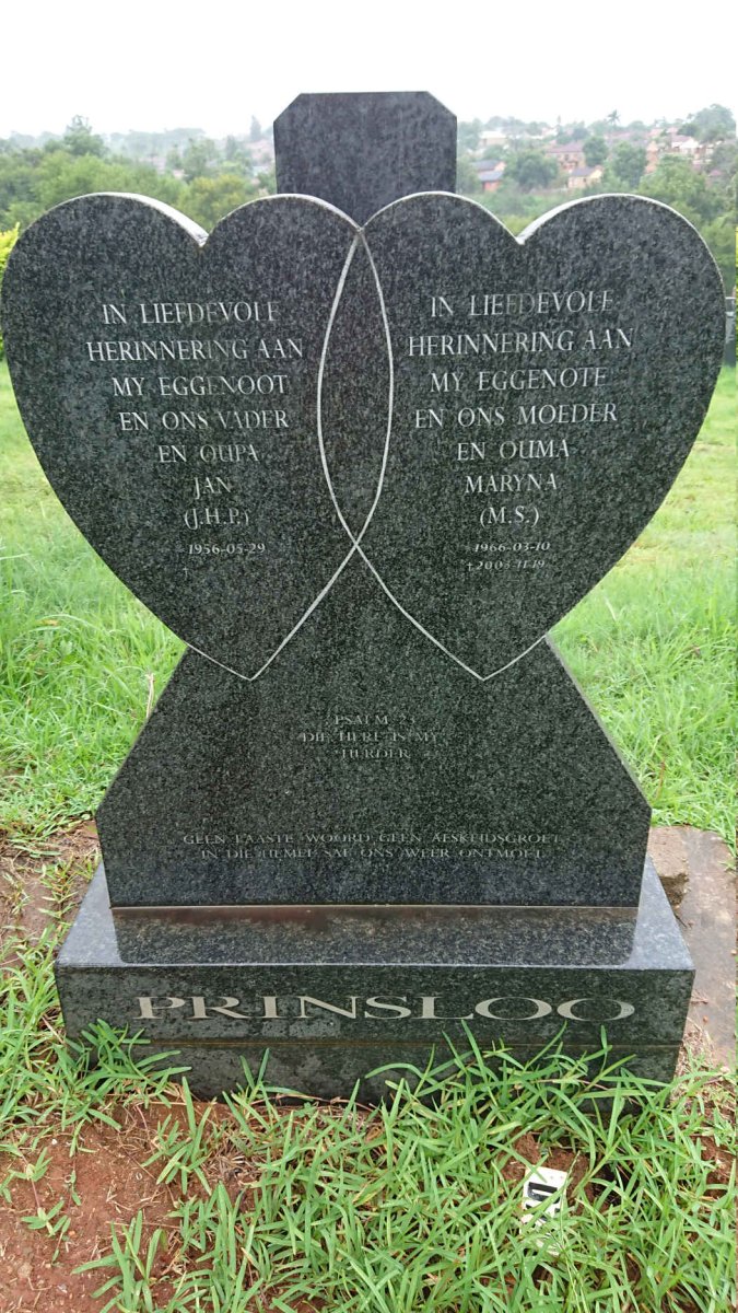 PRINSLOO J.H.P. 1956- &amp; M.S. 1966-2005