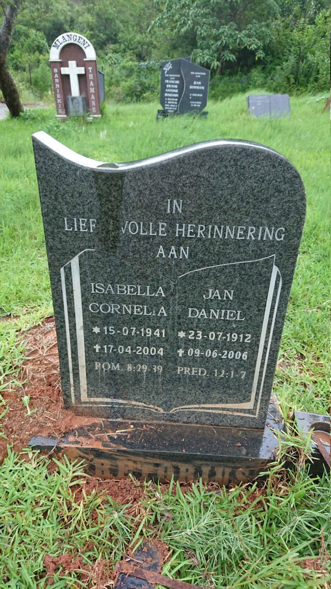 PRETORIUS Jan Daniel 1912-2006 :: PRETORIUS Isabella Cornelia 1941-2004