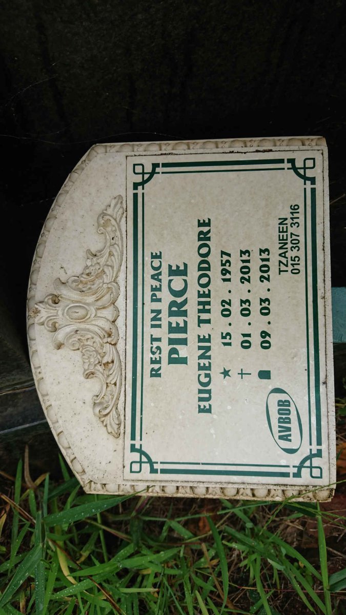 PIERCE Eugene Theodore 1957-2013