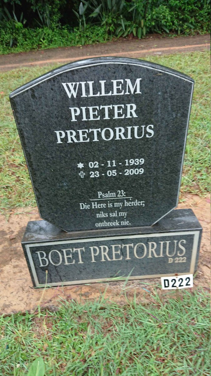 PRETORIUS Willem Pieter 1939-2009