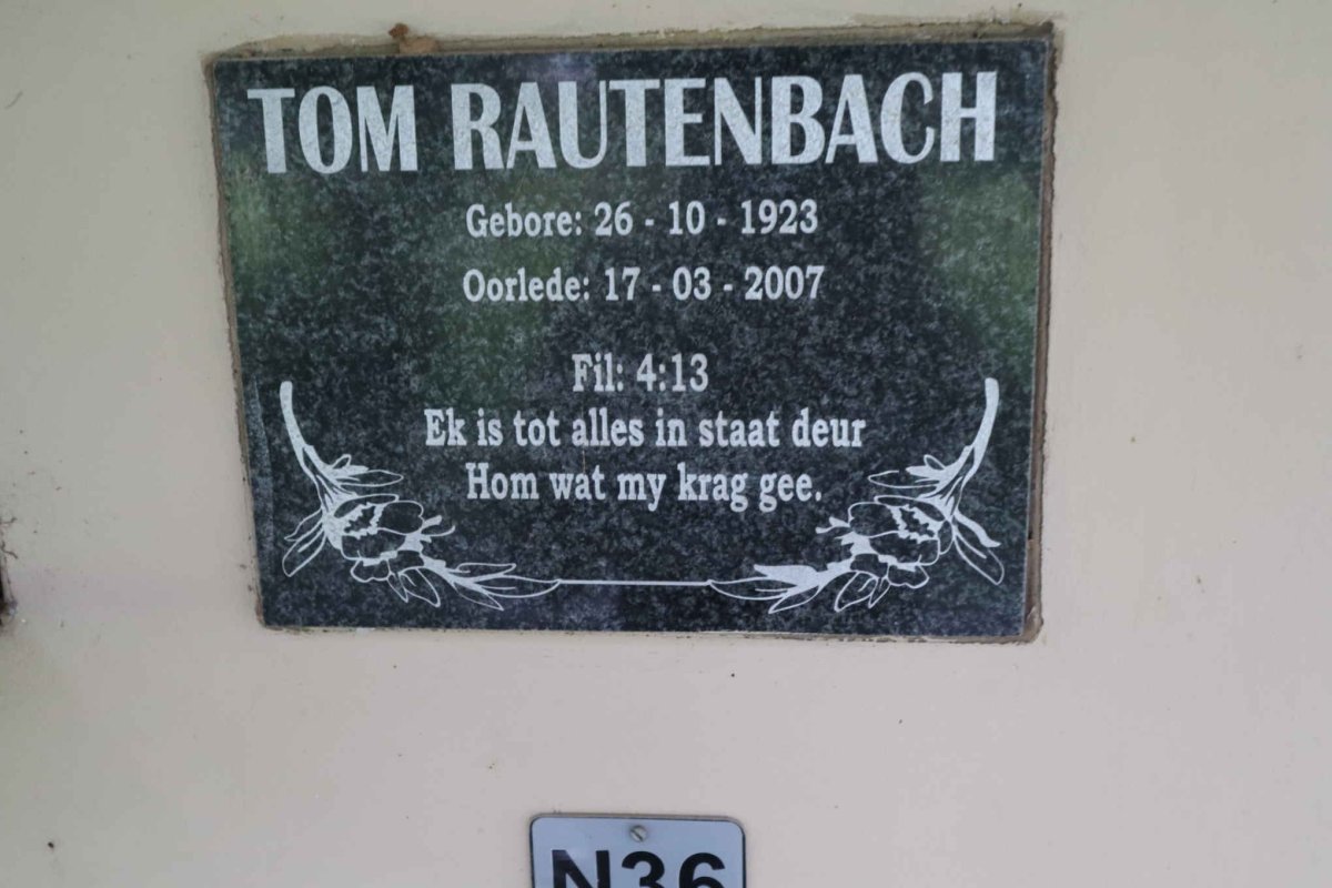 RAUTENBACH Tom 1923-2007