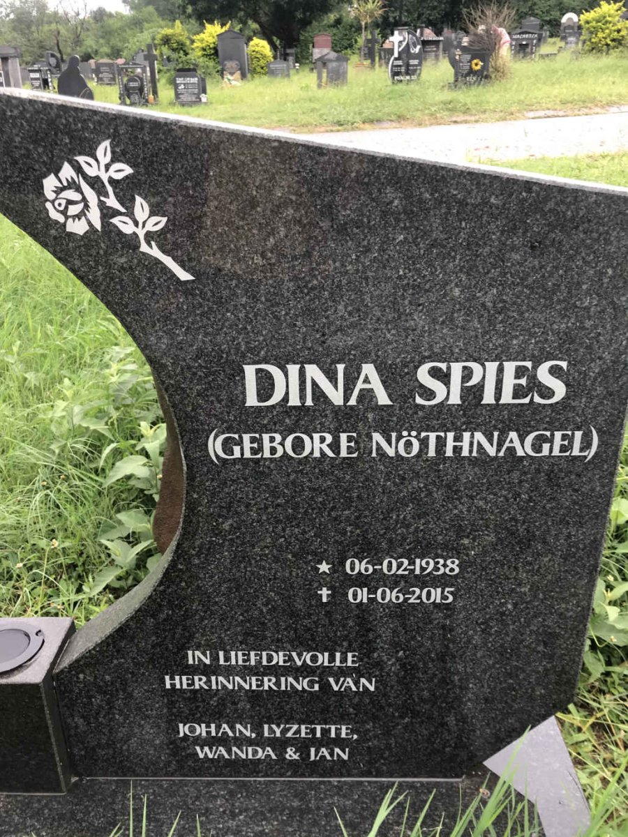 SPIES Dina nee NOTHNAGEL 1938-2015