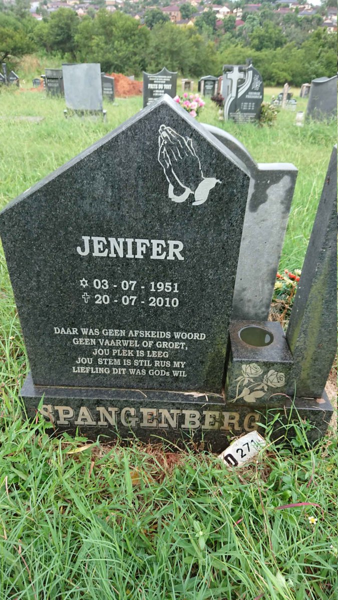 SPANGENBERG Jenifer 1951-2010