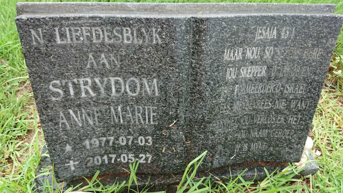STRYDOM Anne Marie 1977-2017
