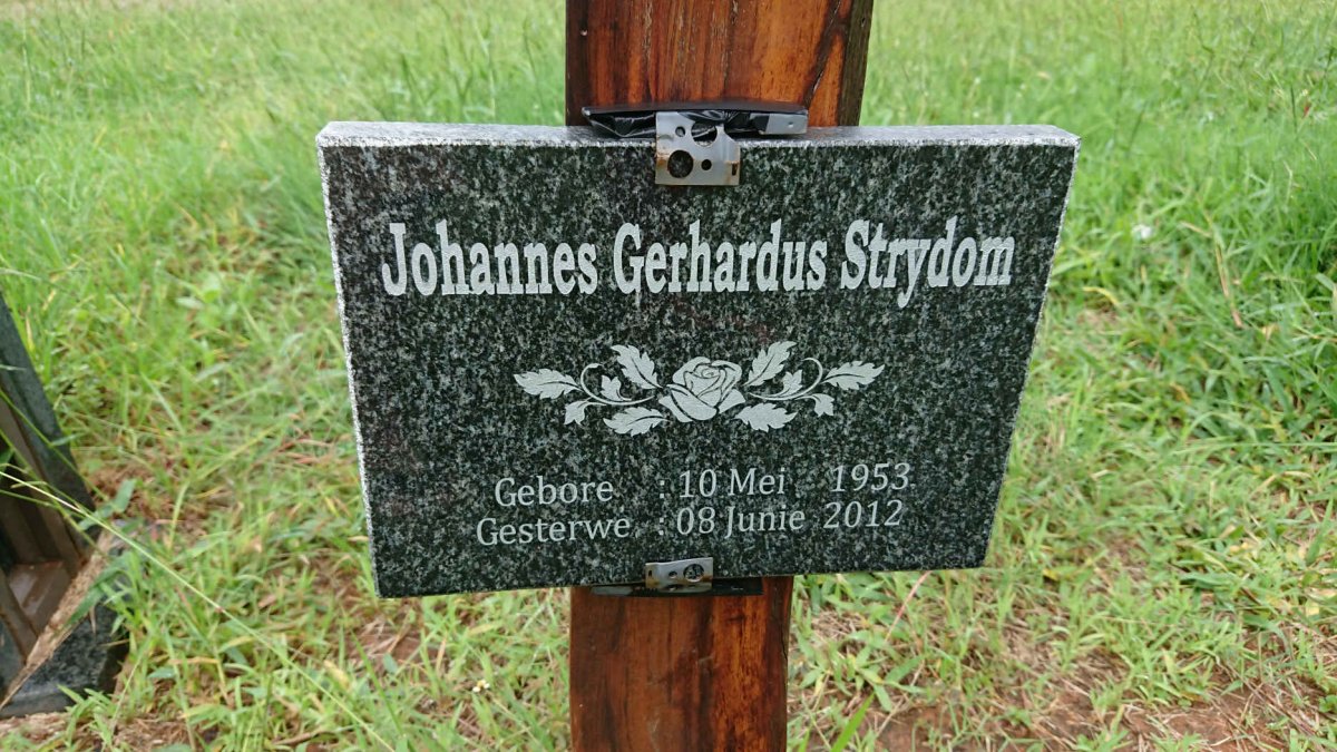 STRYDOM Johannes Gerhardus 1953-2012