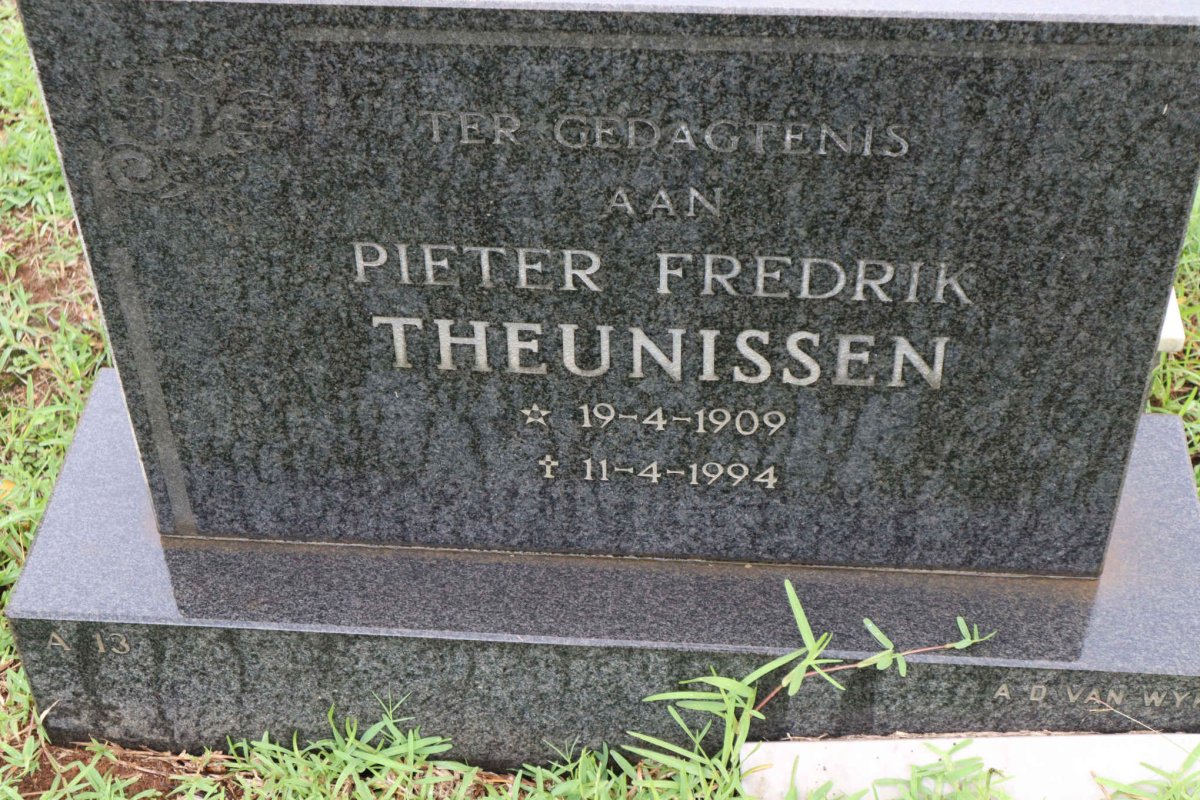 THEUNISSEN Pieter Fredrik 1909-1994