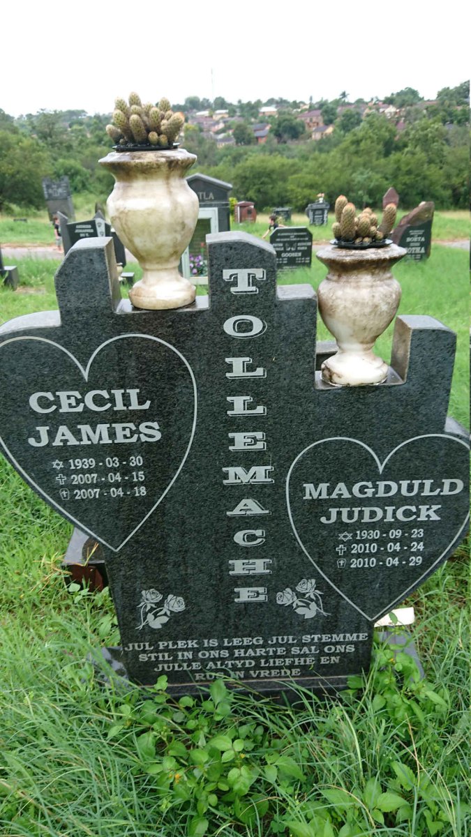 TOLLEMACHE Cecil James 1939-2007 &amp; Magduld Judick 1930-2010