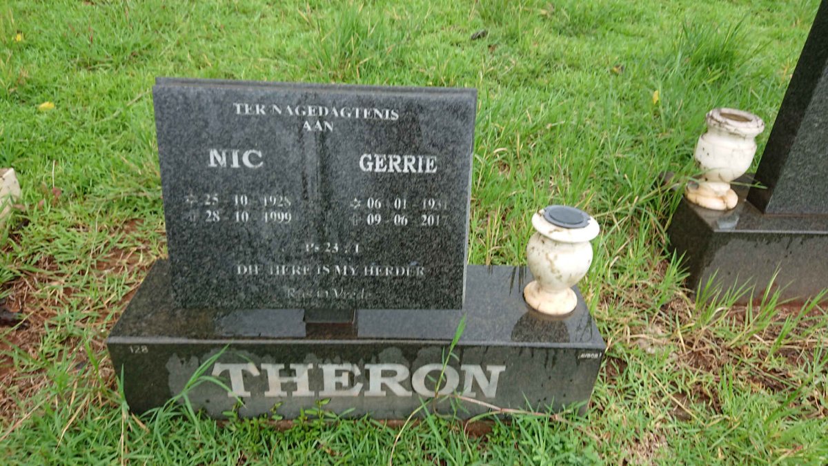 THERON Nic 1928-1999 &amp; Gerrie 1931-2017
