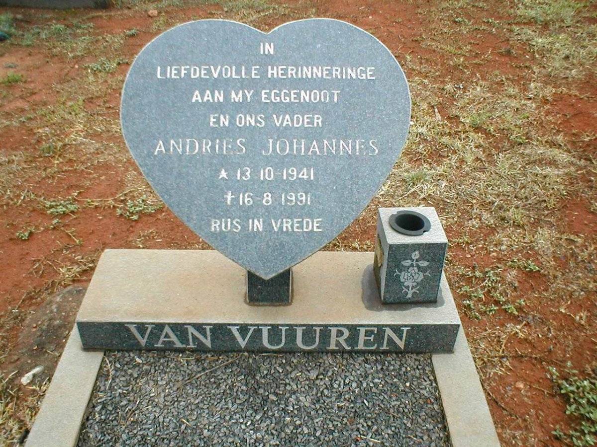 VUUREN Andries Johannes, van 1941-1991