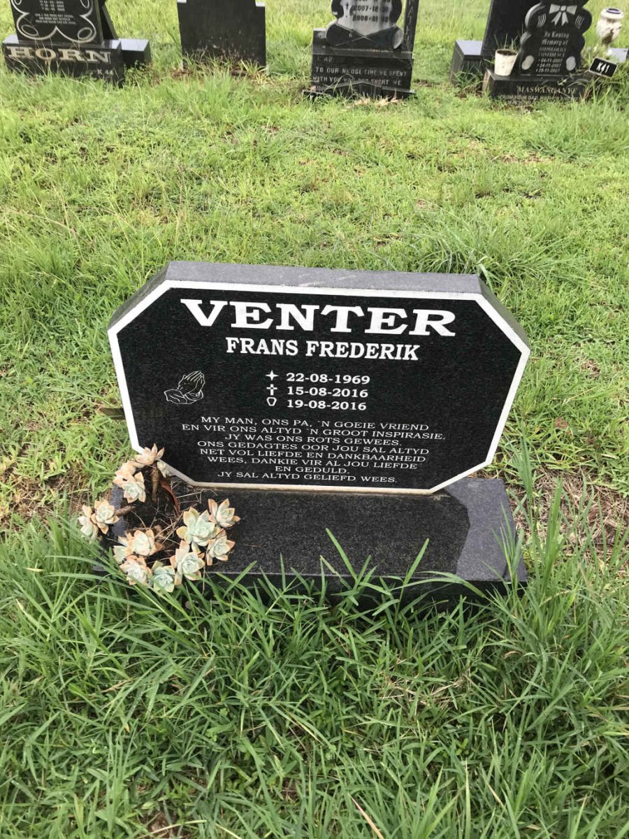 VENTER Frans Frederik 1969-2016