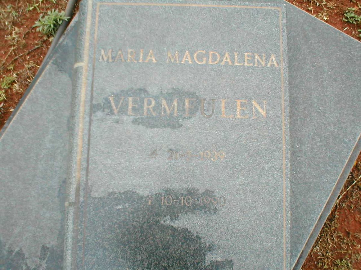 VERMEULEN Maria Magdalena 1939-1990