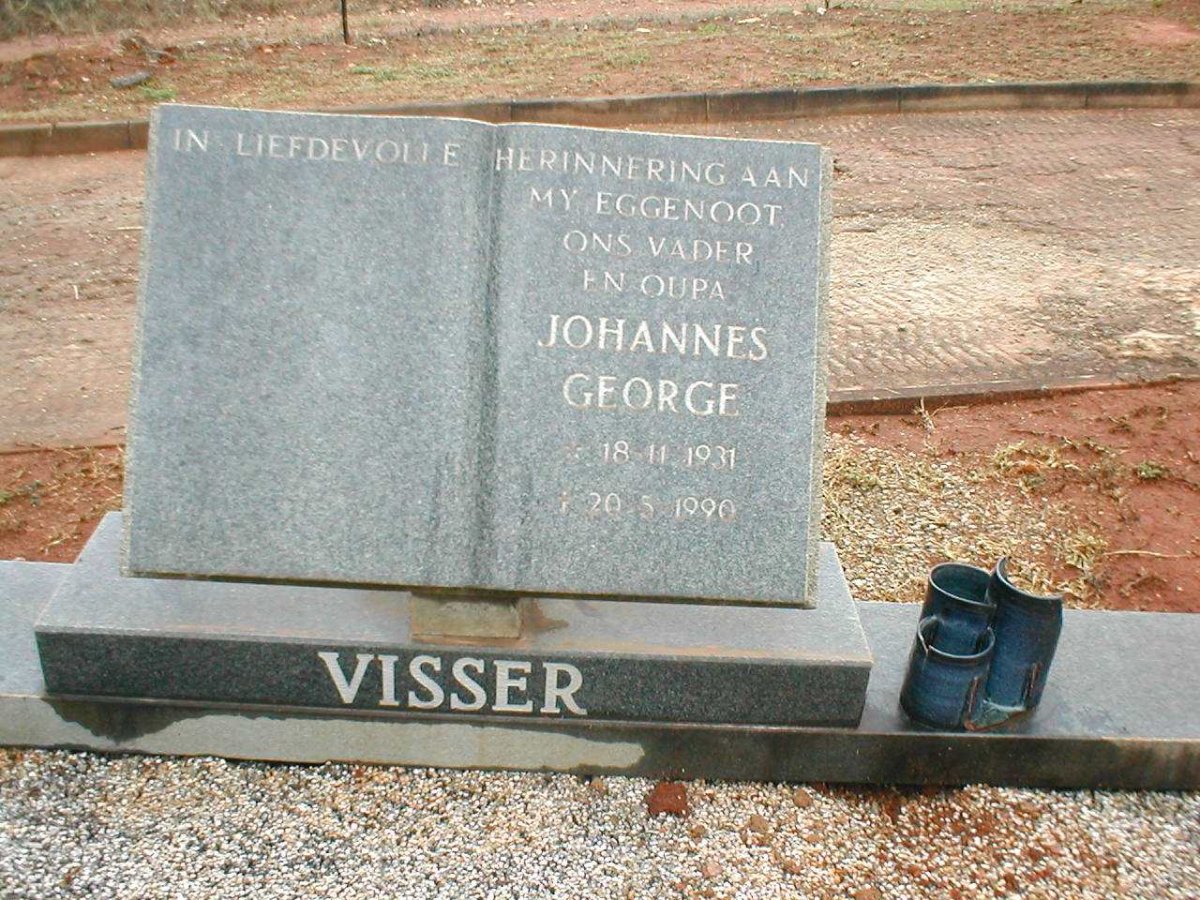 VISSER Johannes George 1931-1990