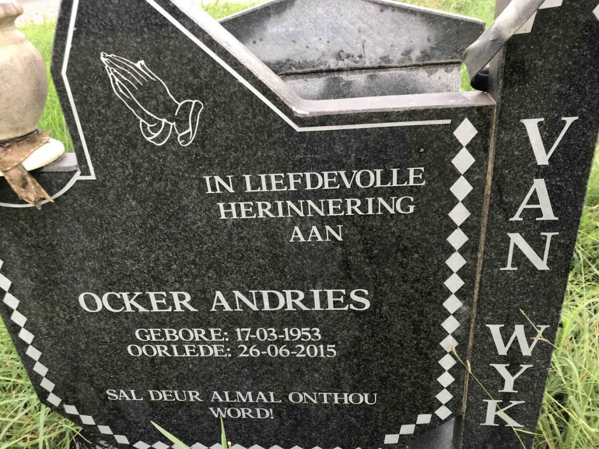 WYK Ocker Andries, van 1953-2015