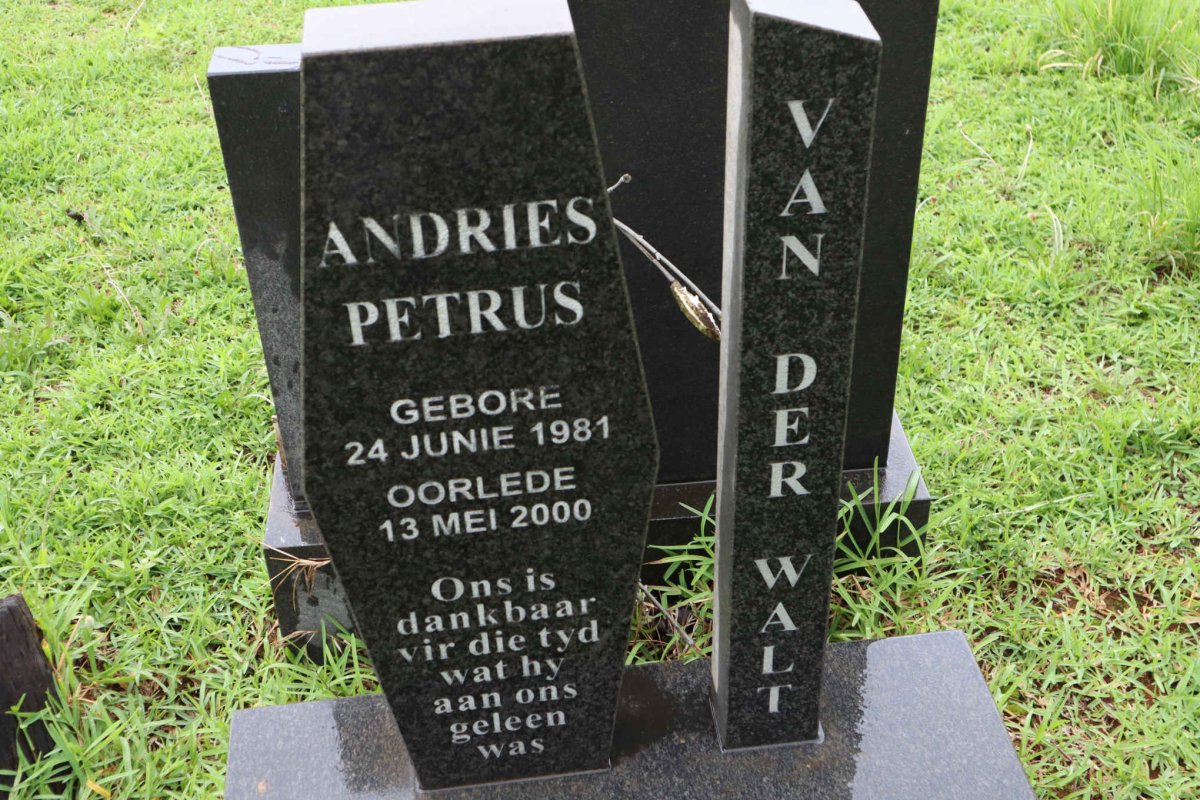 WALT Andries Petrus, van der 1981-2000