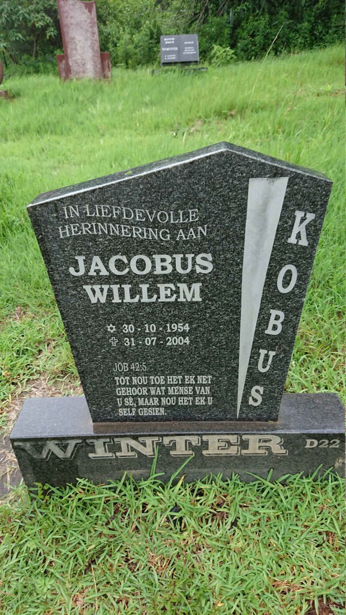 WINTER Jacobus Willem 1954-2004