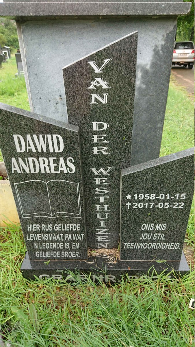 WESTHUIZEN Dawid Andreas, van der 1958-2017