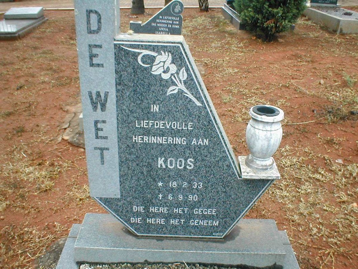 WET Koos, de 1933-1990