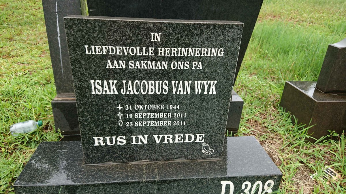 WYK Isak Jacobus, van 1944-2011