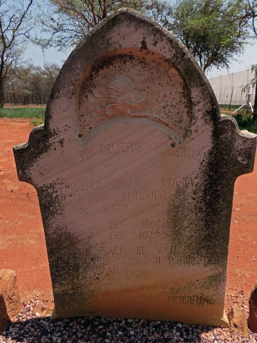 RENSBURG Petronella Johanna Maria, Jansen van nee DE JAGER 1859-1925