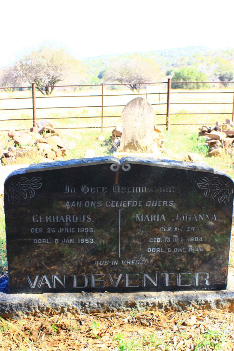 DEVENTER Gerhardus, van 1898-1953 &amp; Maria Johanna MEYER 1904-1948