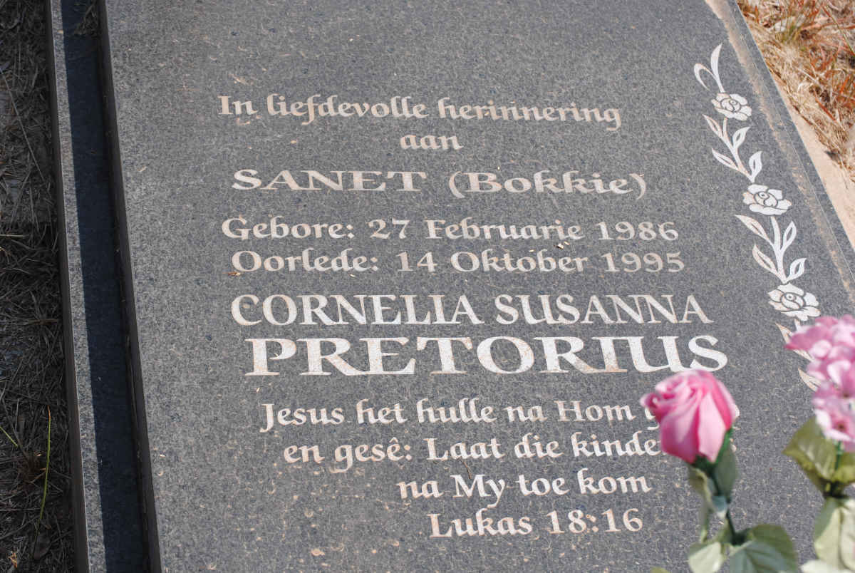 PRETORIUS Cornelia Susanna 1986-1995