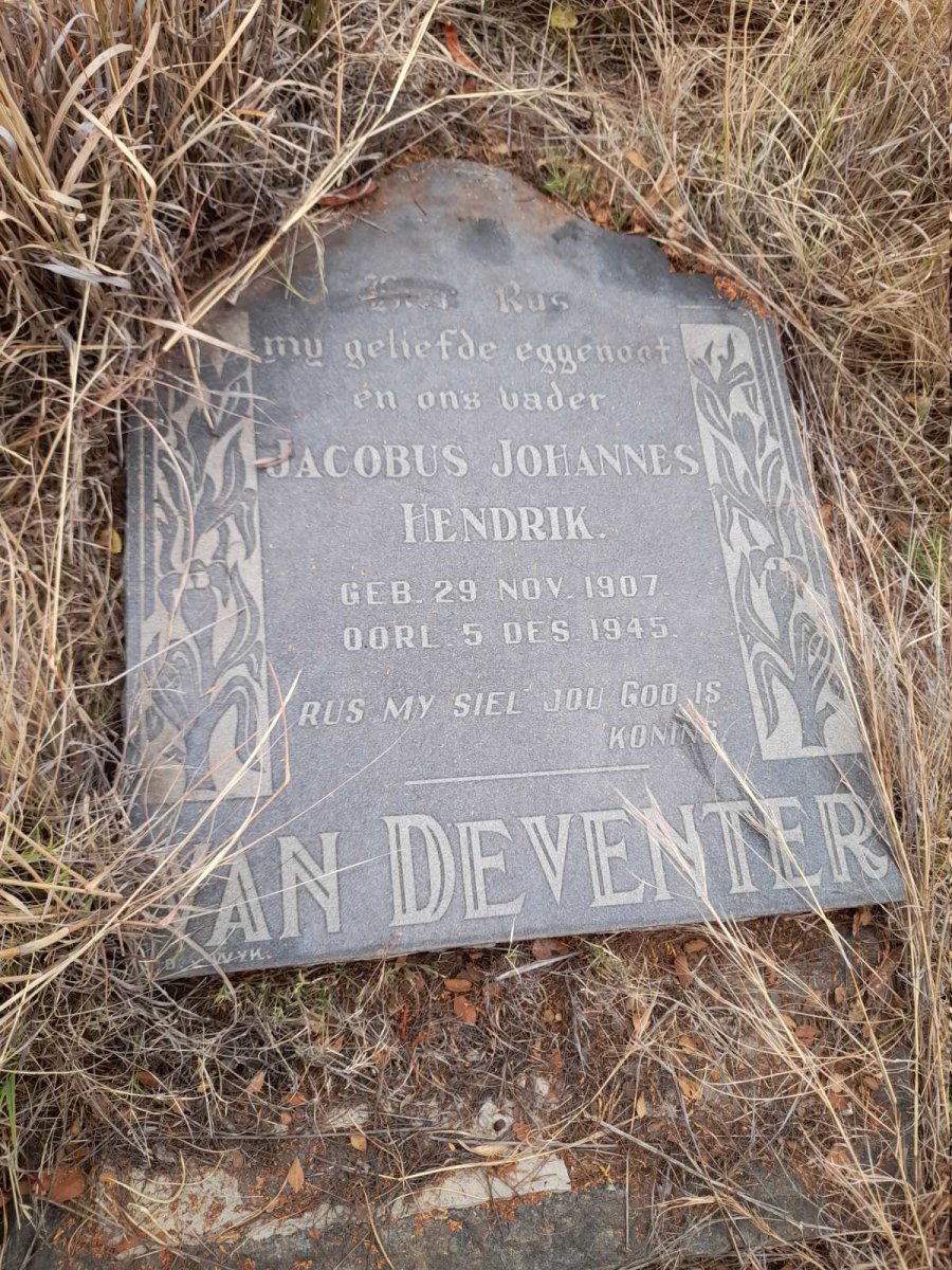 DEVENTER Jacobus Hendrik, van 1907-1945