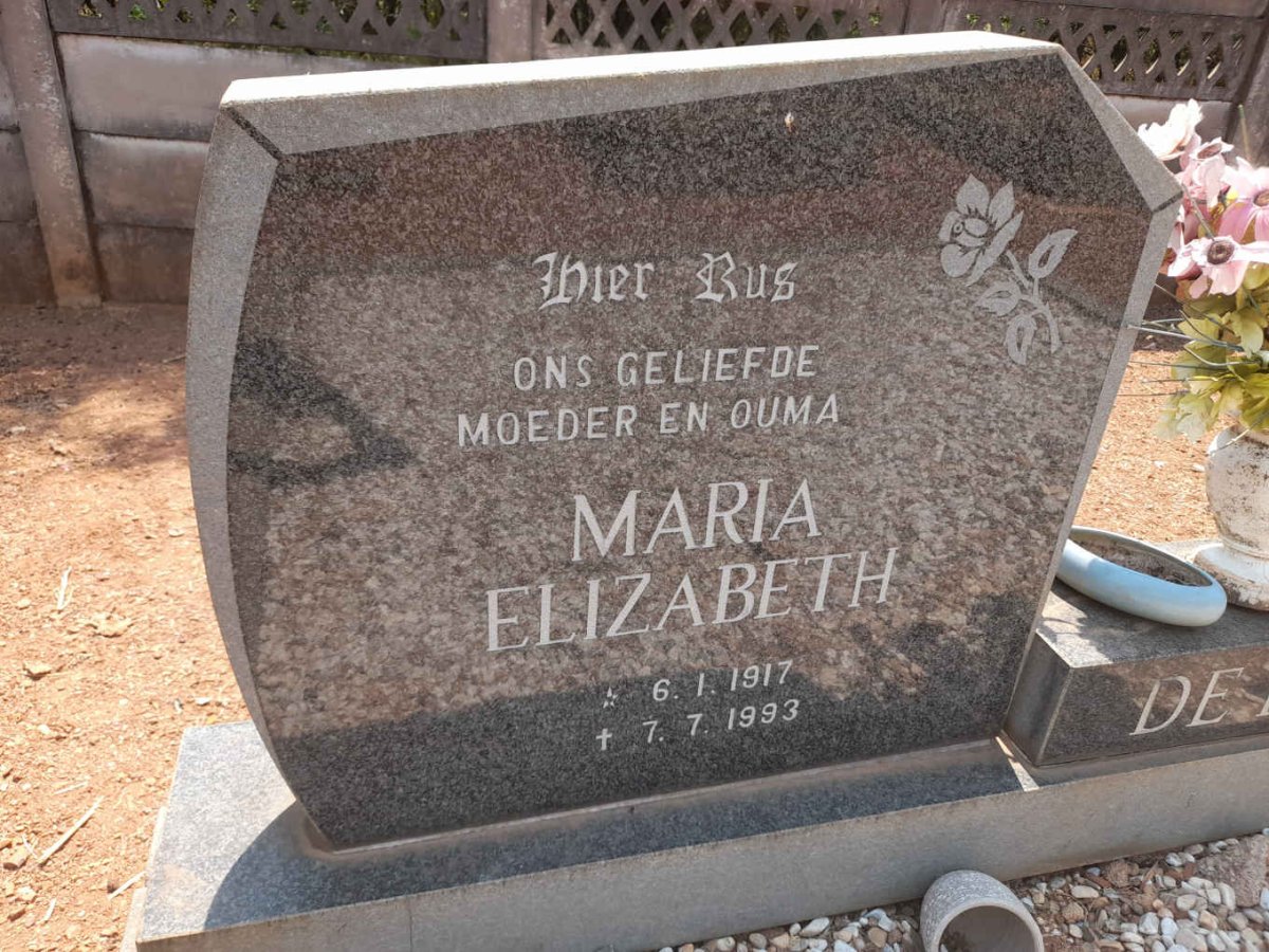 BEER Magiel Frederik, de 1912-1987 &amp; Maria Elizabeth 1917-1993