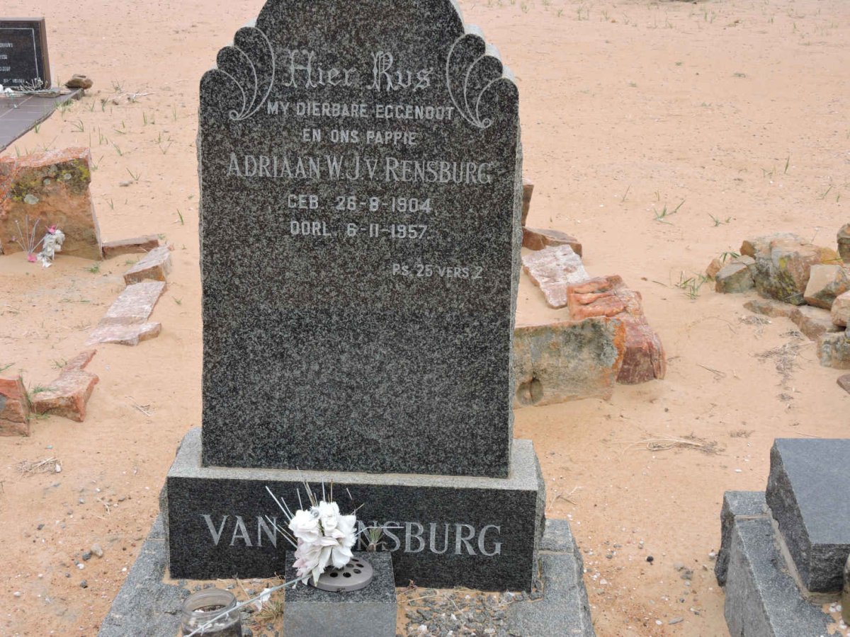 RENSBURG Adriaan W.J., van 1904-1957