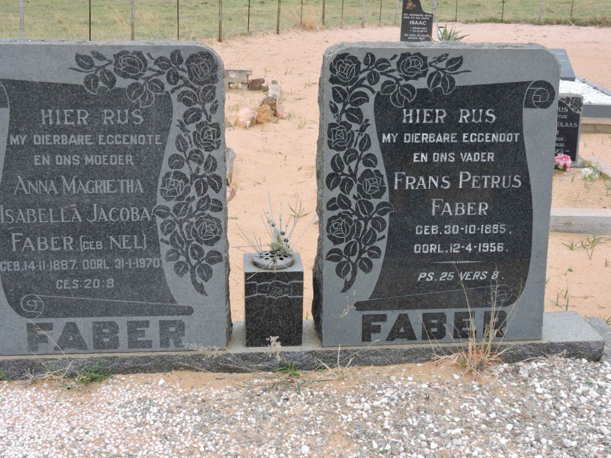 FABER Frans Petrus 1885-1956 &amp; Anna Magrietha Isabella Jacoba NEL 1887-1970