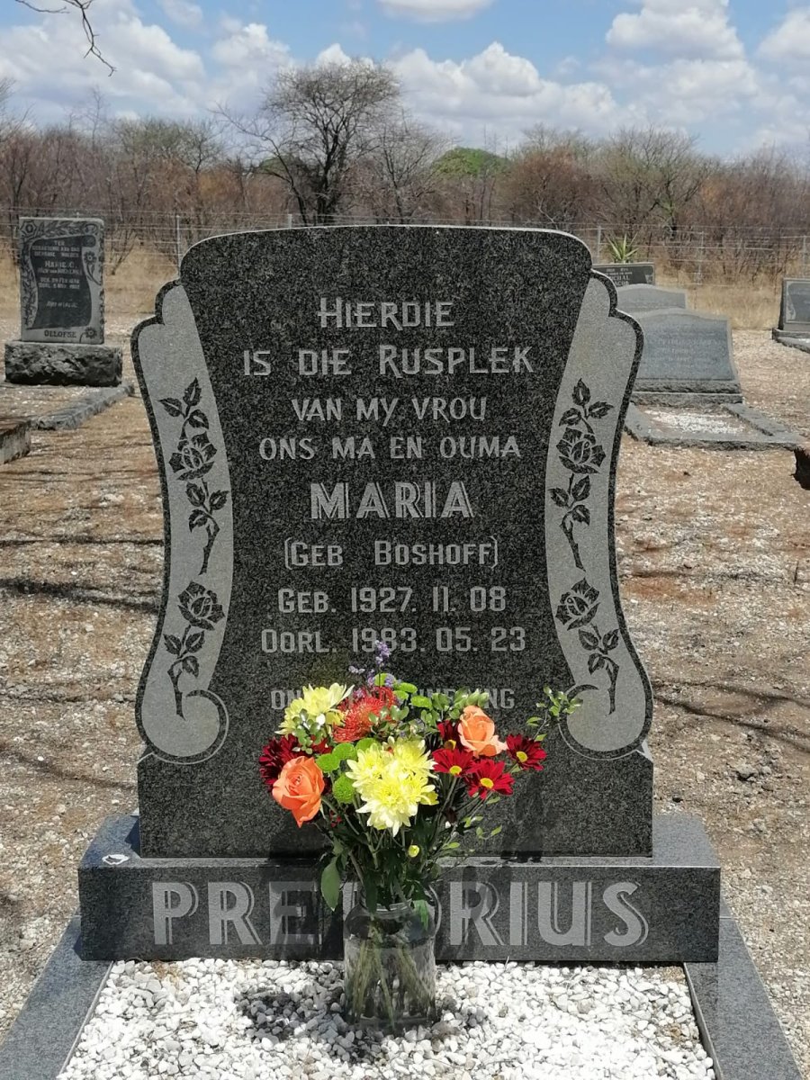 PRETORIUS Maria nee BOSHOFF 1927-1983