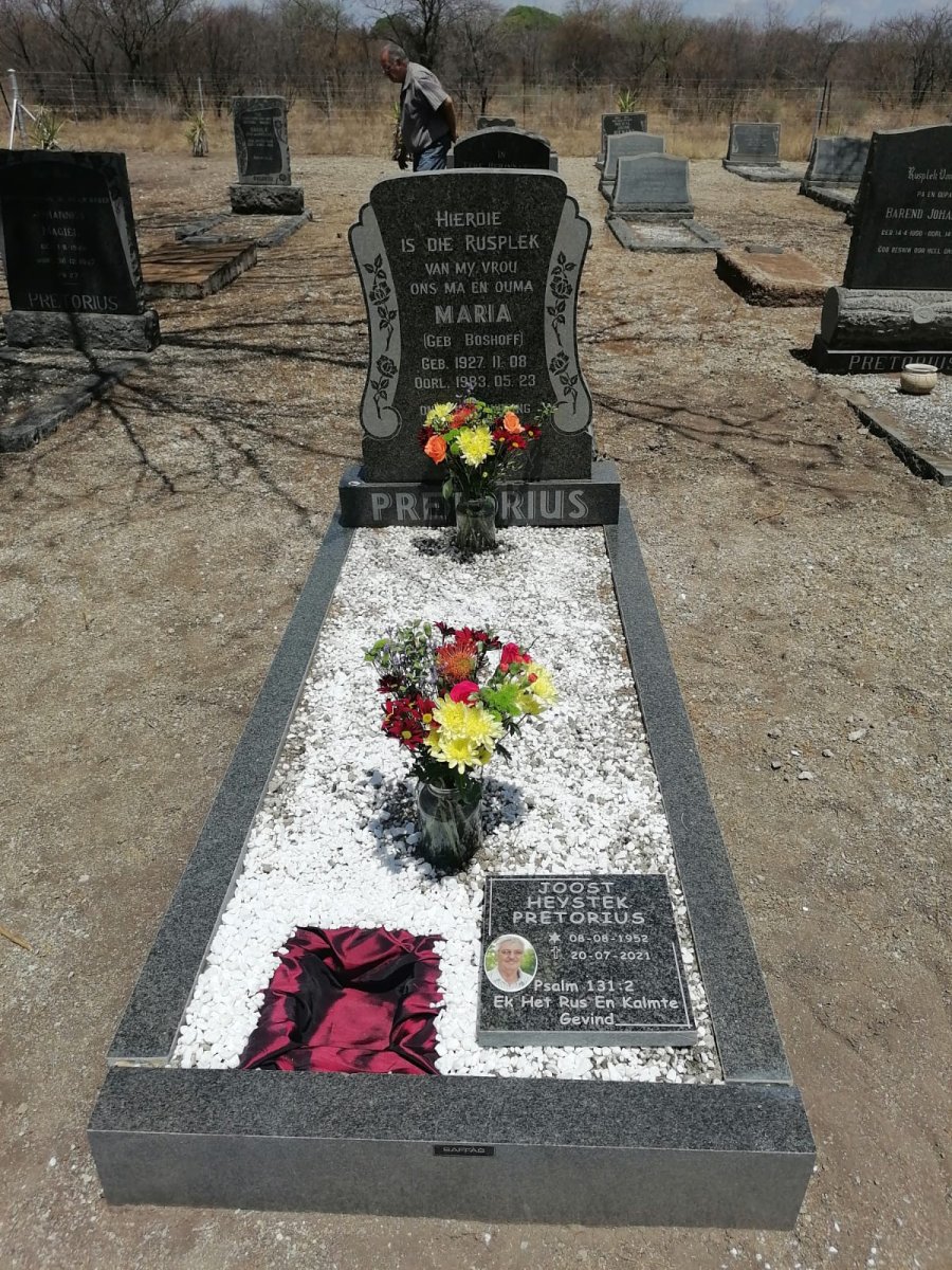 PRETORIUS Maria nee BOSHOFF 1927-1983 :: PRETORIUS Joost Heystek 1952-2021