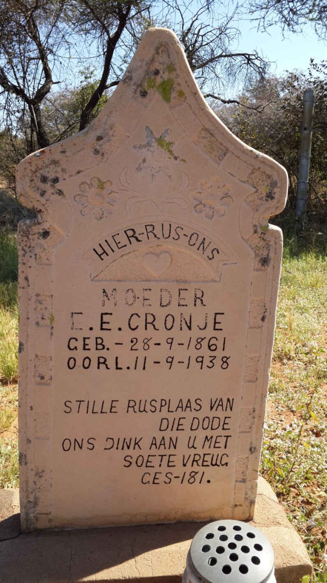 CRONJE E.E. 1861-1938