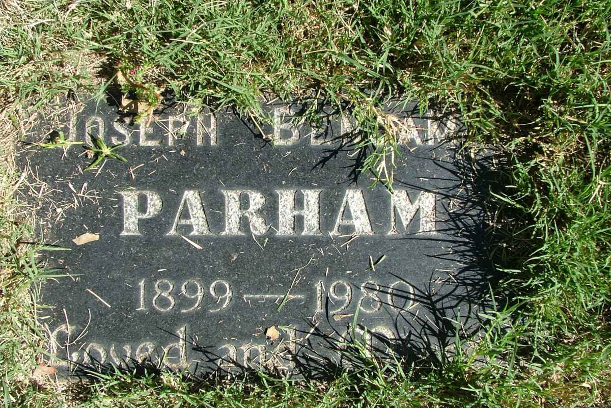 PARHAM  Joseph Benjamin 1899-1980