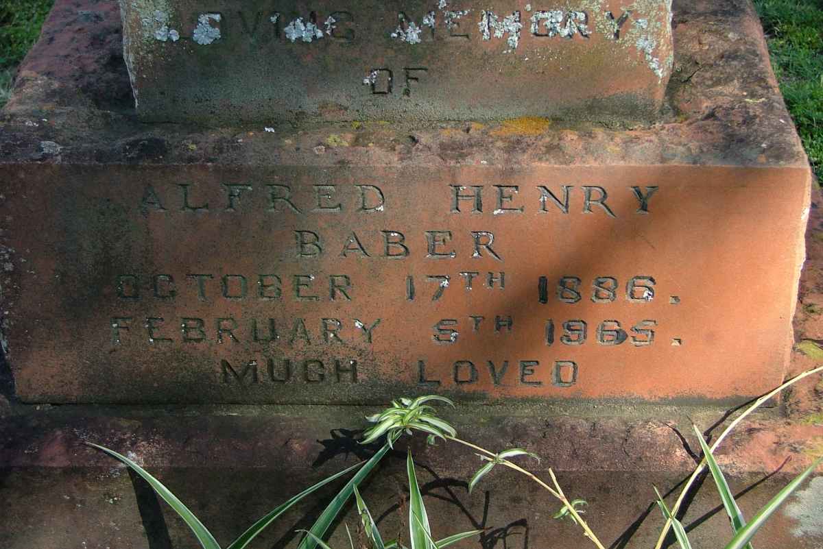 BABER Alfred Henry 1886-1965